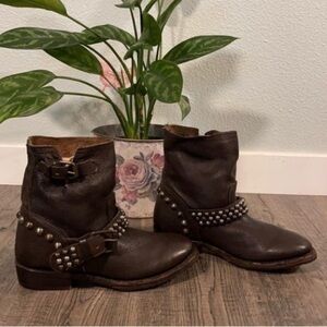 ASH Motorcycle Leather Booties Size 6
